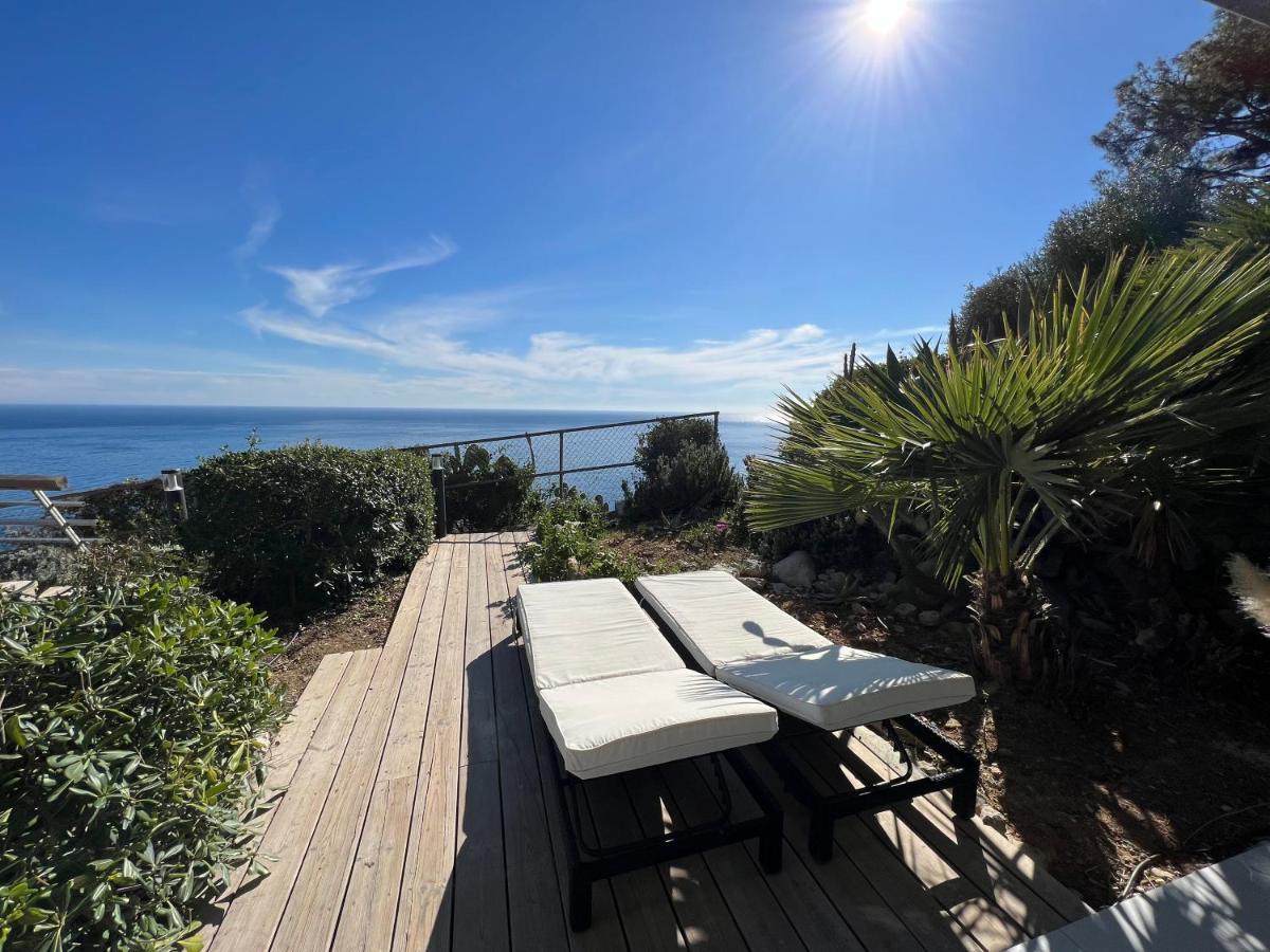 Luxueux Appartement - Vue Mer - Piscine - Free Parking - Monaco Cap-d'Ail Bagian luar foto