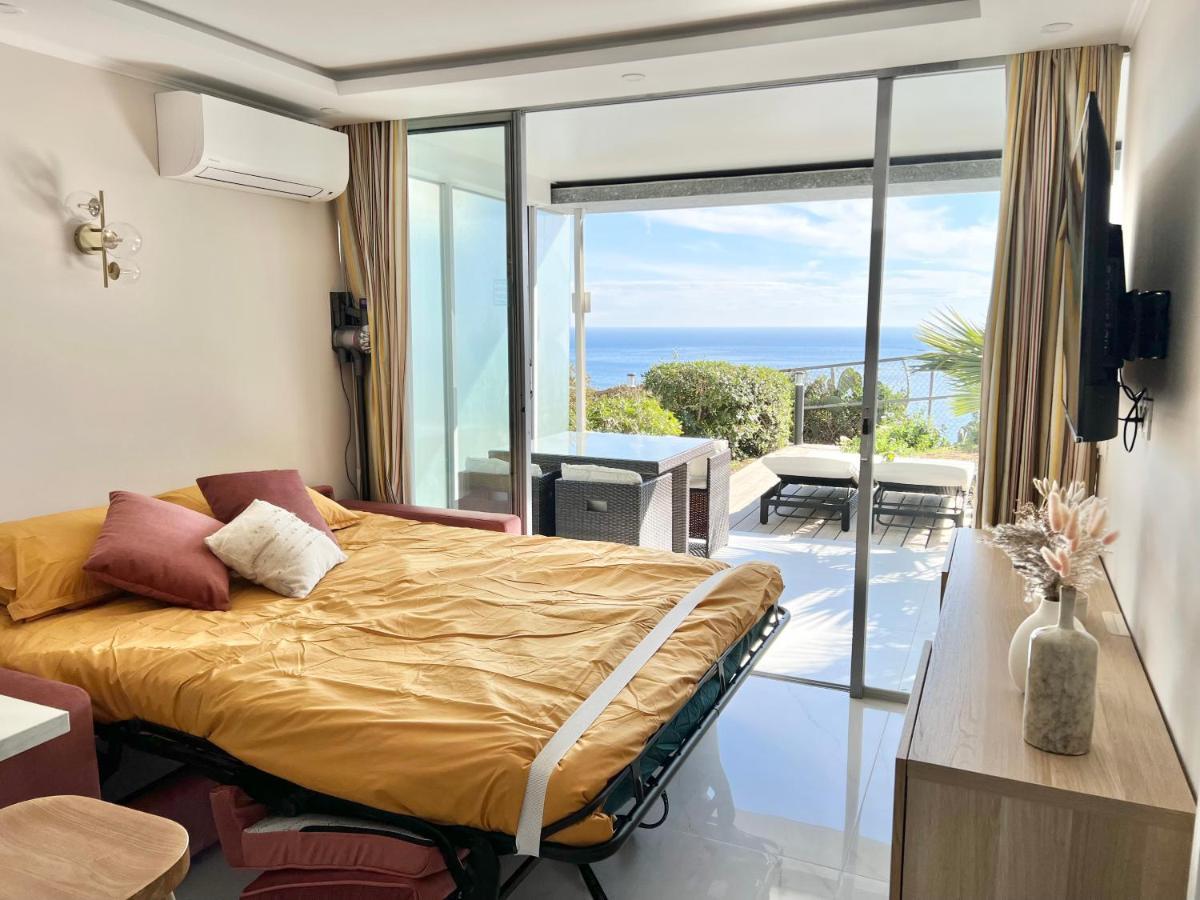 Luxueux Appartement - Vue Mer - Piscine - Free Parking - Monaco Cap-d'Ail Bagian luar foto