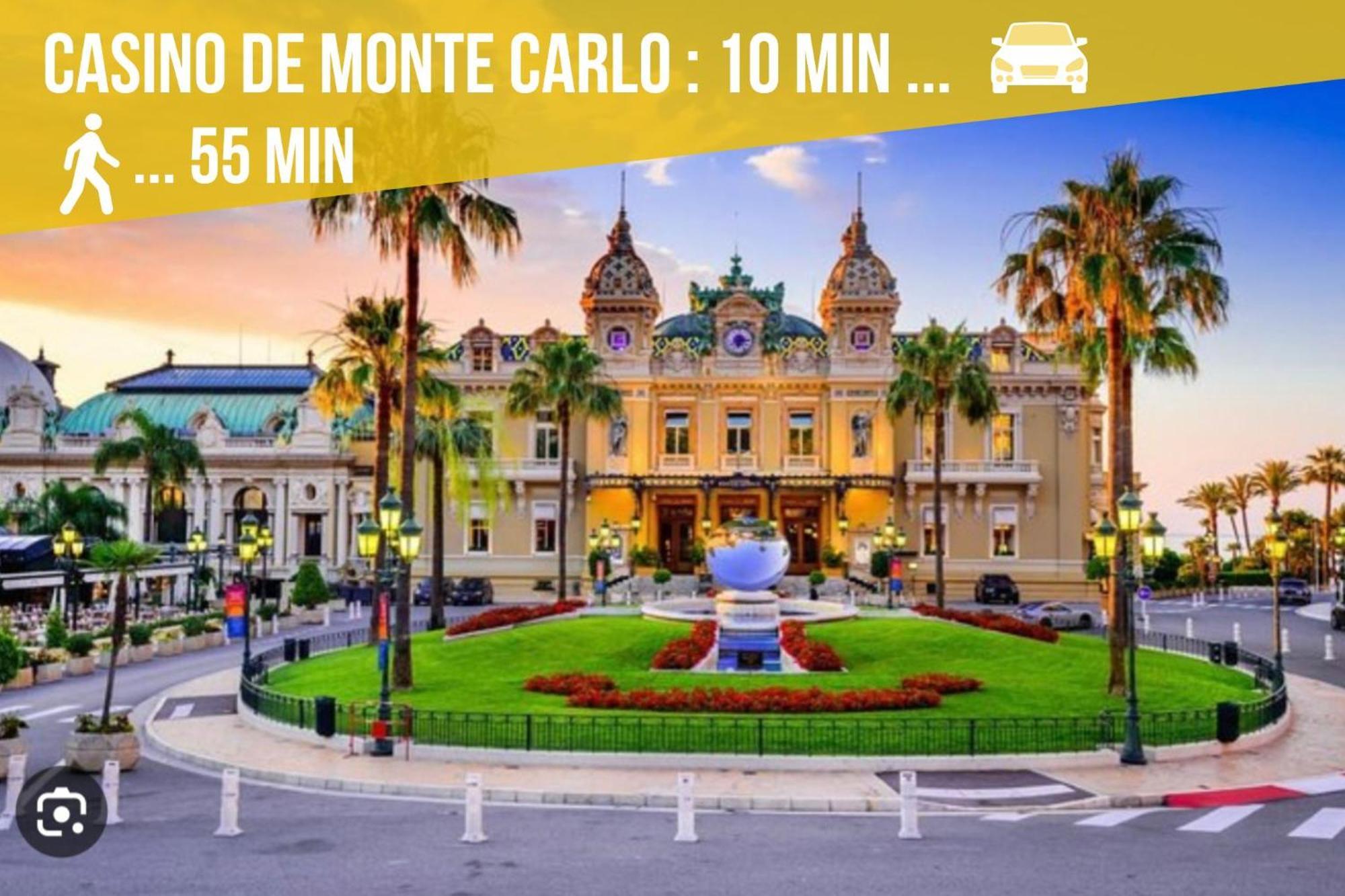 Luxueux Appartement - Vue Mer - Piscine - Free Parking - Monaco Cap-d'Ail Bagian luar foto