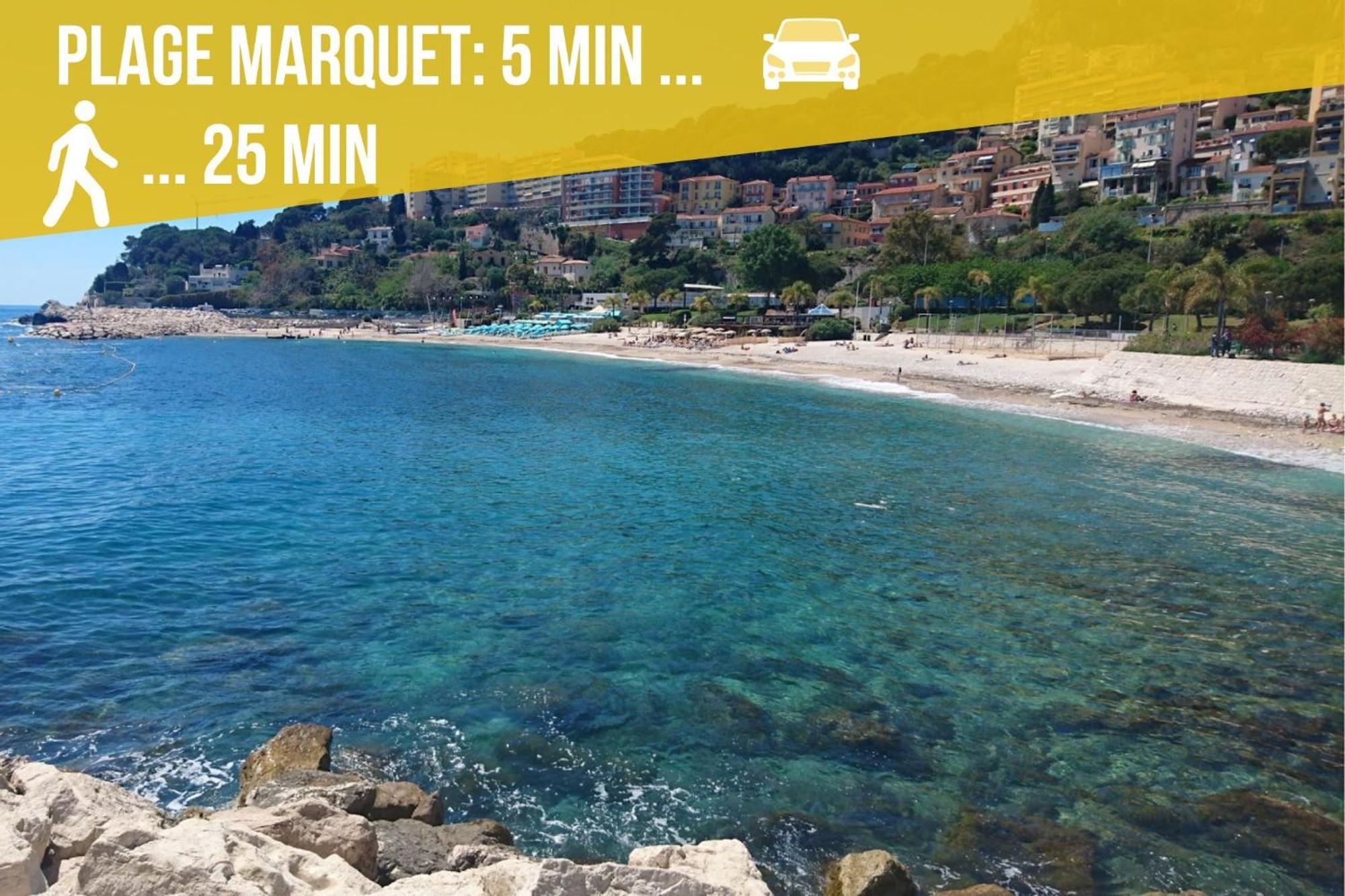 Luxueux Appartement - Vue Mer - Piscine - Free Parking - Monaco Cap-d'Ail Bagian luar foto