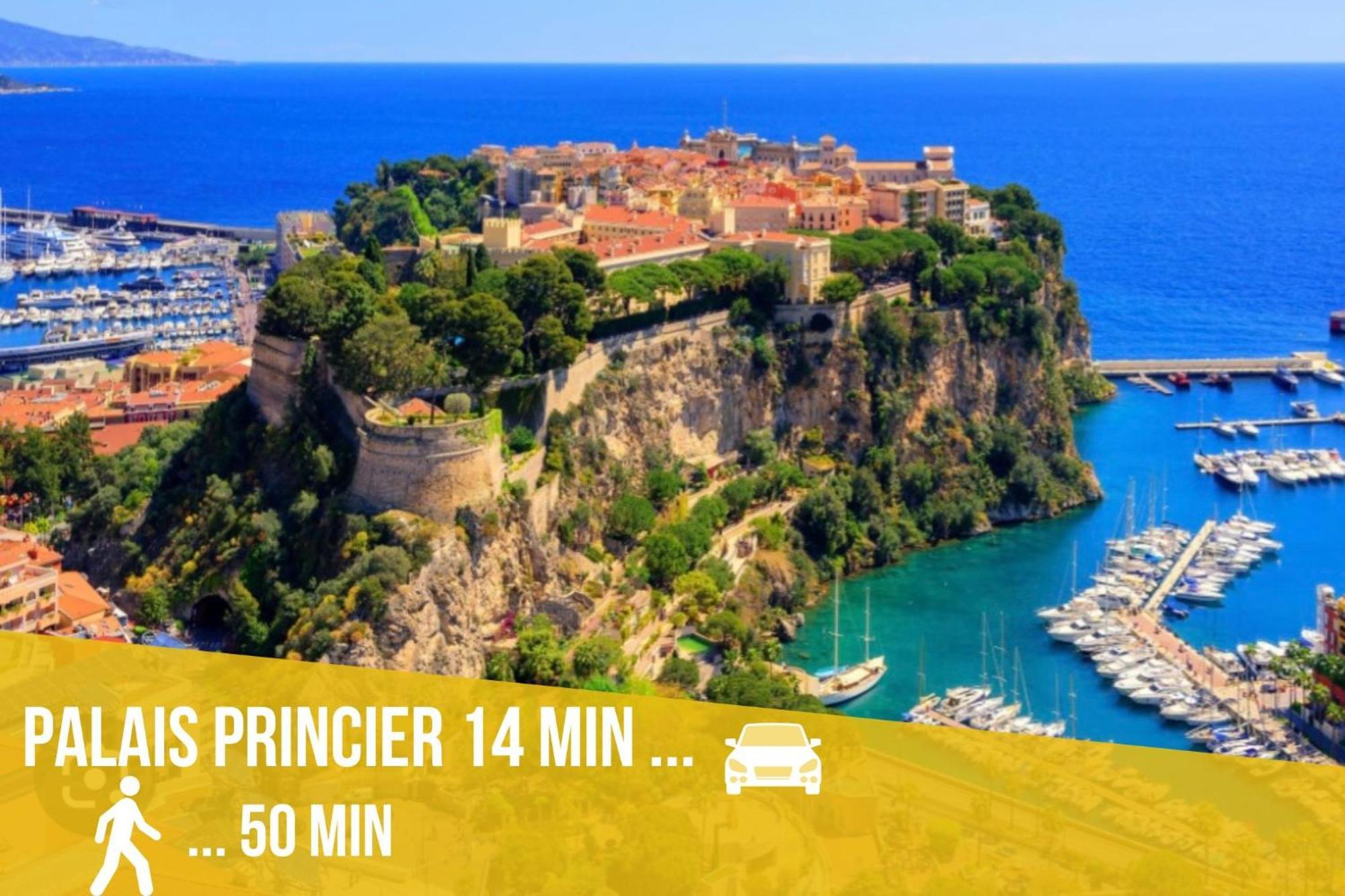 Luxueux Appartement - Vue Mer - Piscine - Free Parking - Monaco Cap-d'Ail Bagian luar foto