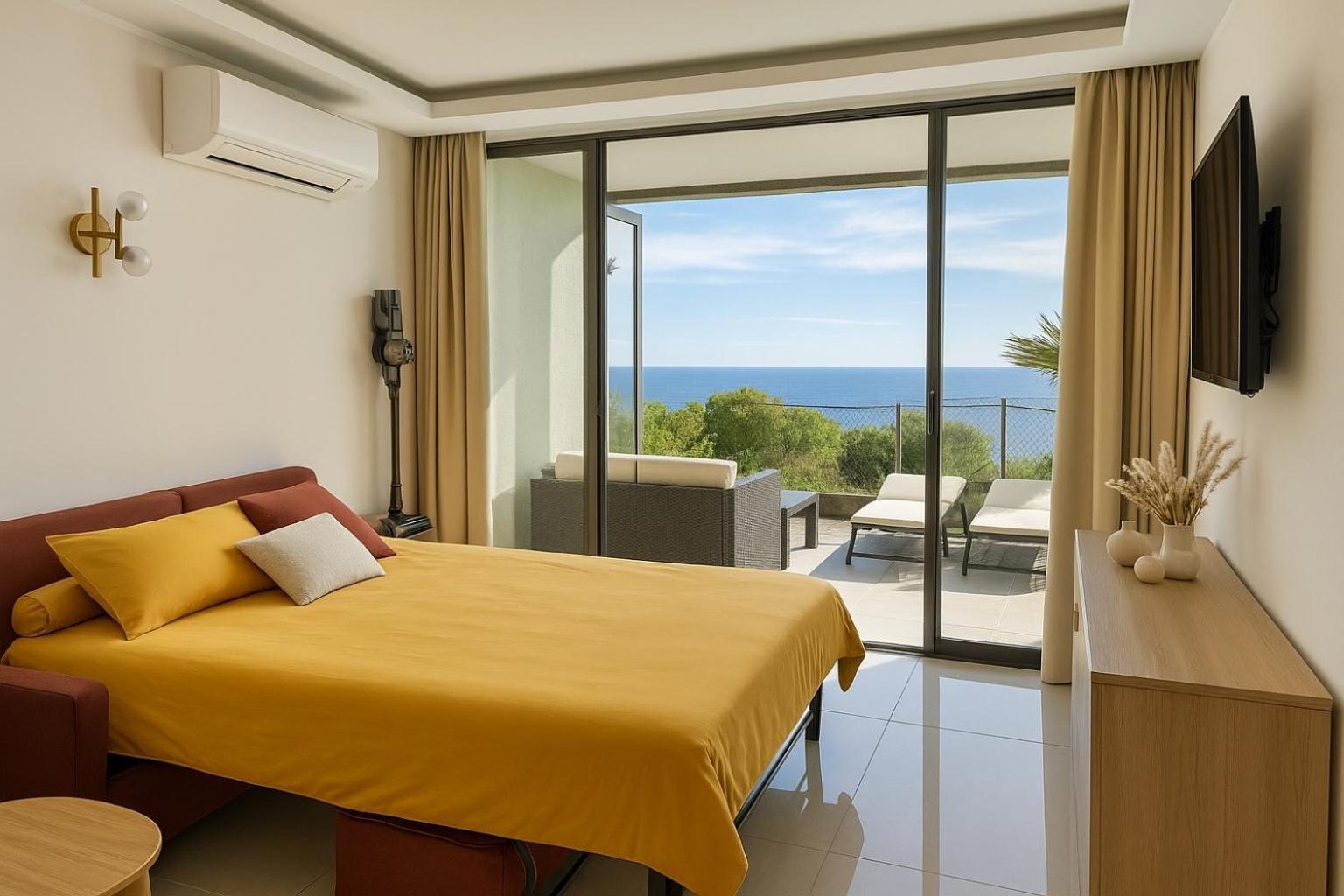 Luxueux Appartement - Vue Mer - Piscine - Free Parking - Monaco Cap-d'Ail Bagian luar foto